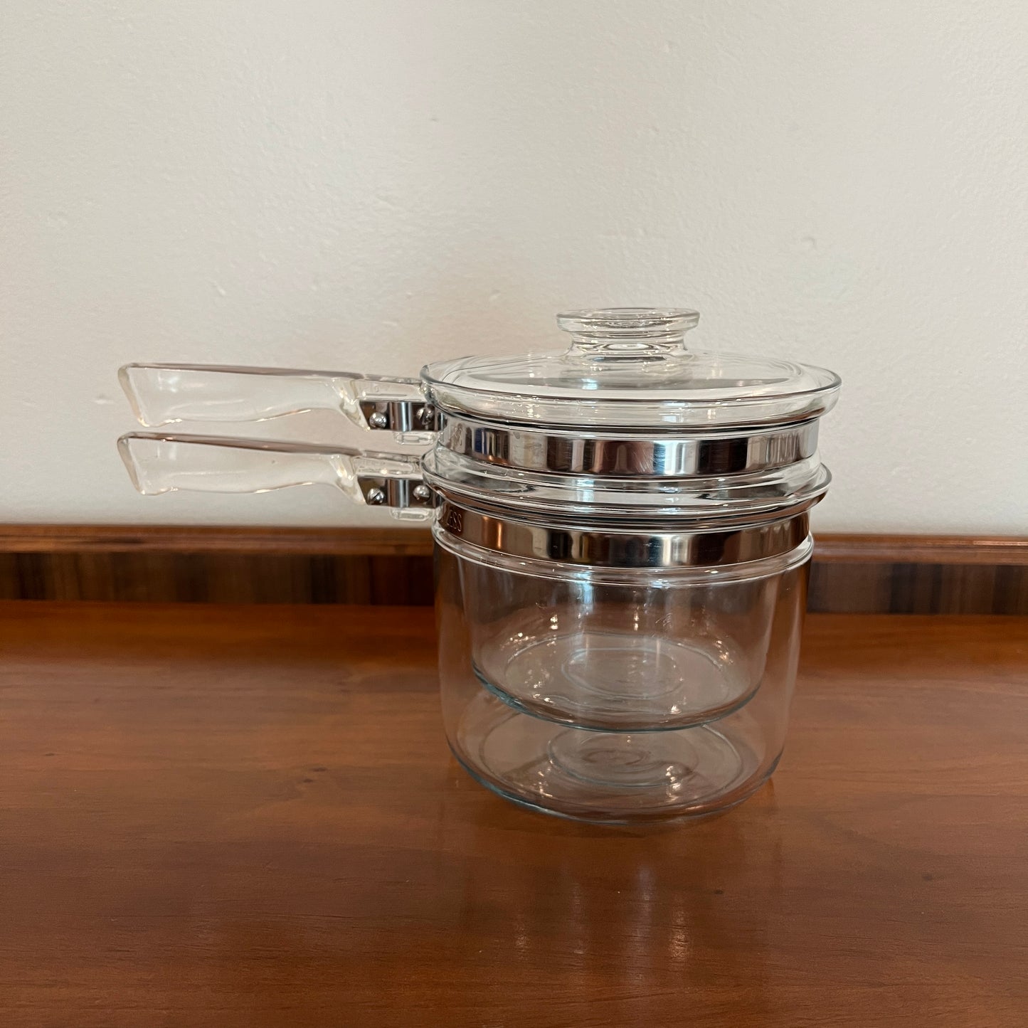 Vintage Pyrex Flameware #6283 Double Boiler (Set 1)