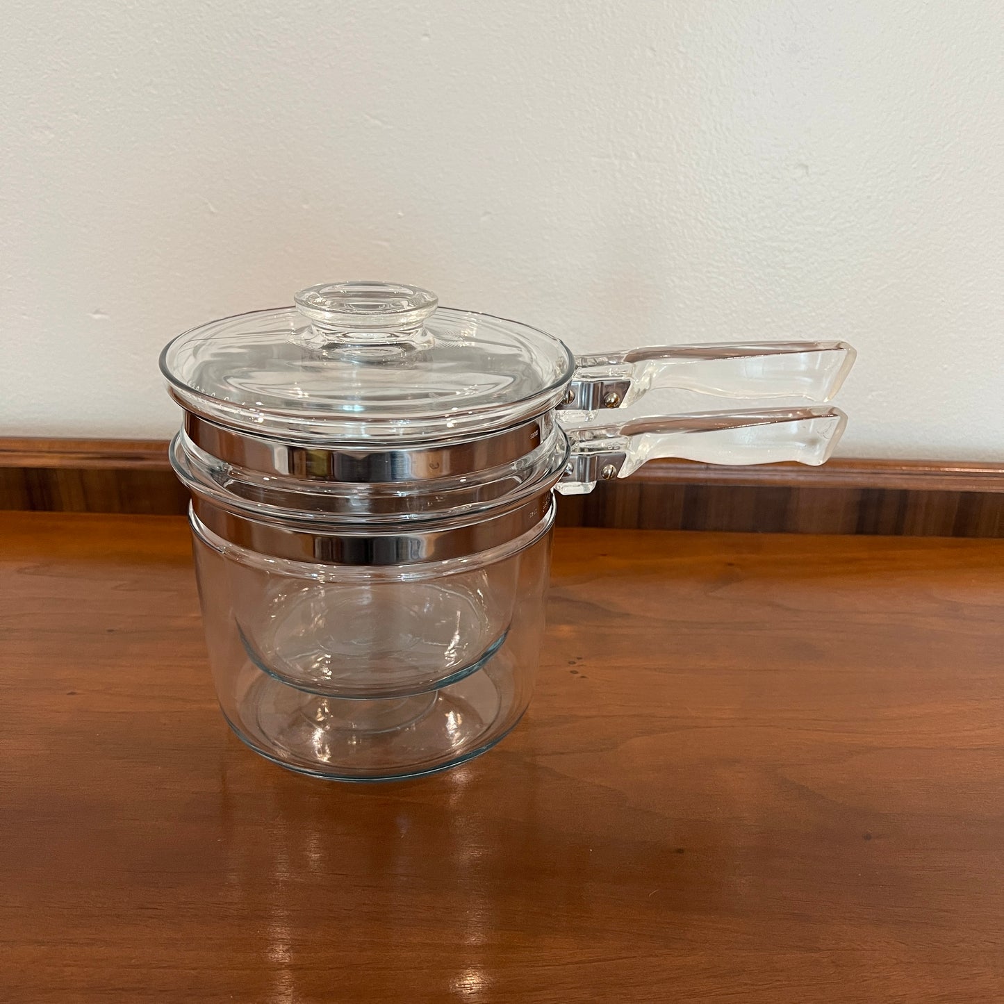 Vintage Pyrex Flameware #6283 Double Boiler (Set 1)