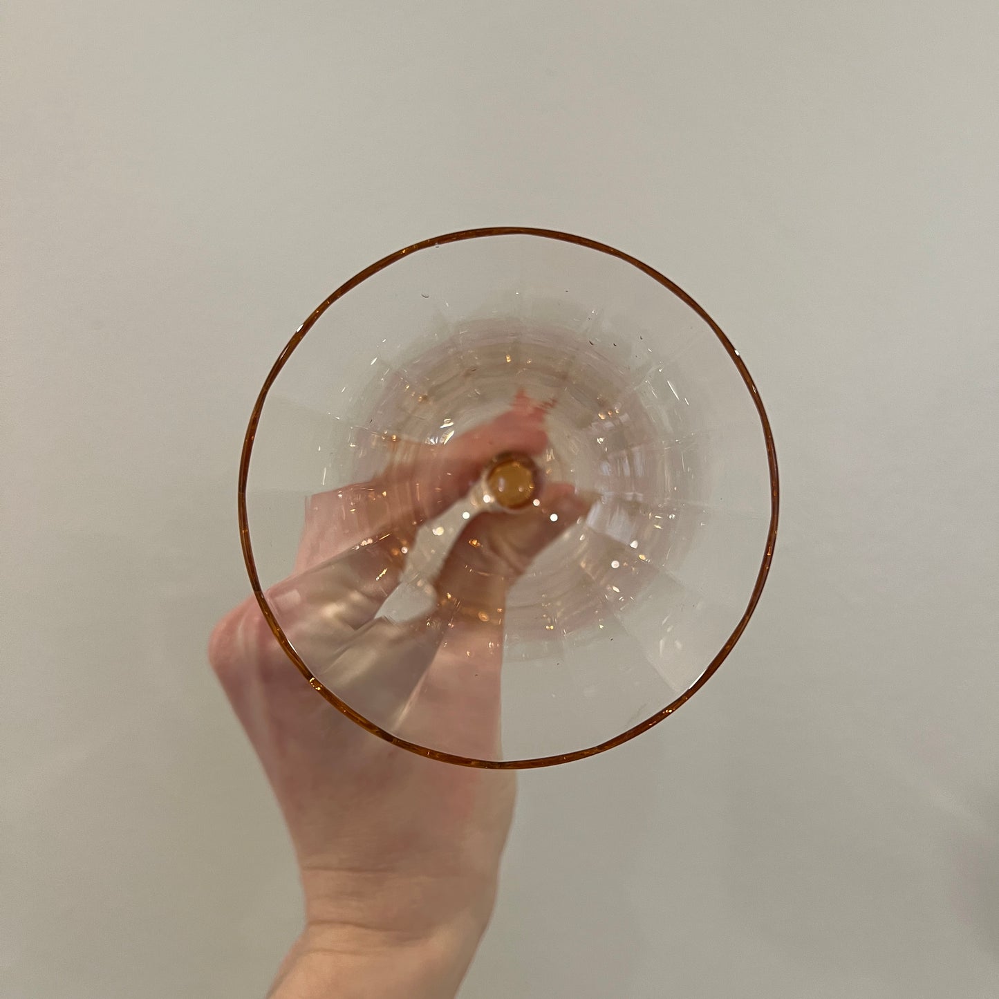 Set of 6 Vintage Tiffin Pink Mid-Century Water Goblets/Wine Glasses