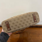 Vintage Y2K Dooney & Bourke Signature DB Monogram Canvas Small Lexington Tote and Continental Clutch