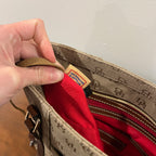 Vintage Y2K Dooney & Bourke Signature DB Monogram Canvas Small Lexington Tote and Continental Clutch