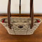 Vintage Y2K Dooney & Bourke Signature DB Monogram Canvas Small Lexington Tote and Continental Clutch