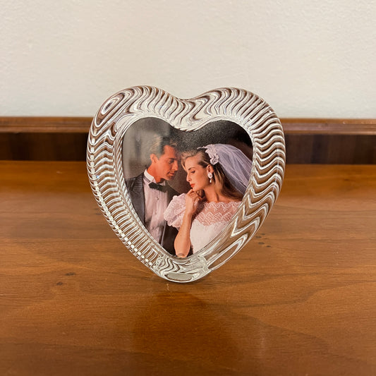 Vintage 2000s Mikasa 3x3" Heart Shaped Crystal Frame